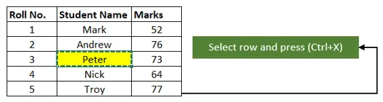 Excel Shortcut Cut Selection
