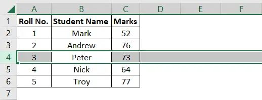 Excel Shortcut Select Row