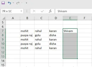 Excel Shortcut Drag and Insert