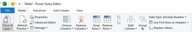 Power Query Editor Save