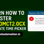 Learn How to Register MSCOMCT2.OCX File For Date Time Picker