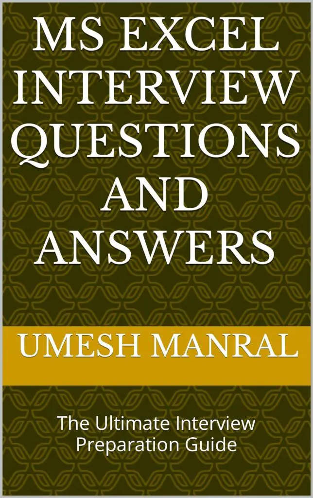 Excel Interview Questions